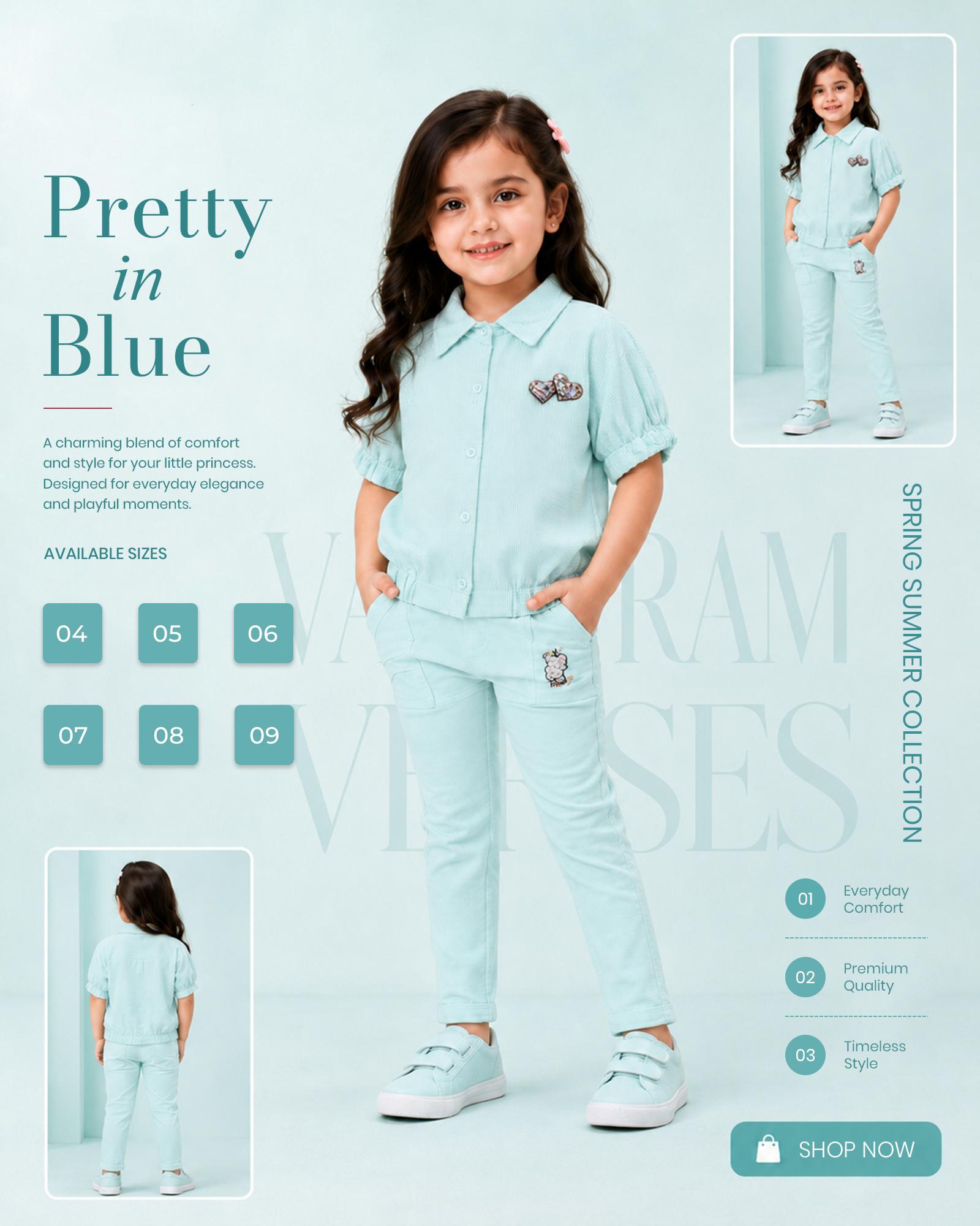 Girls Nightwear Set — Star Print