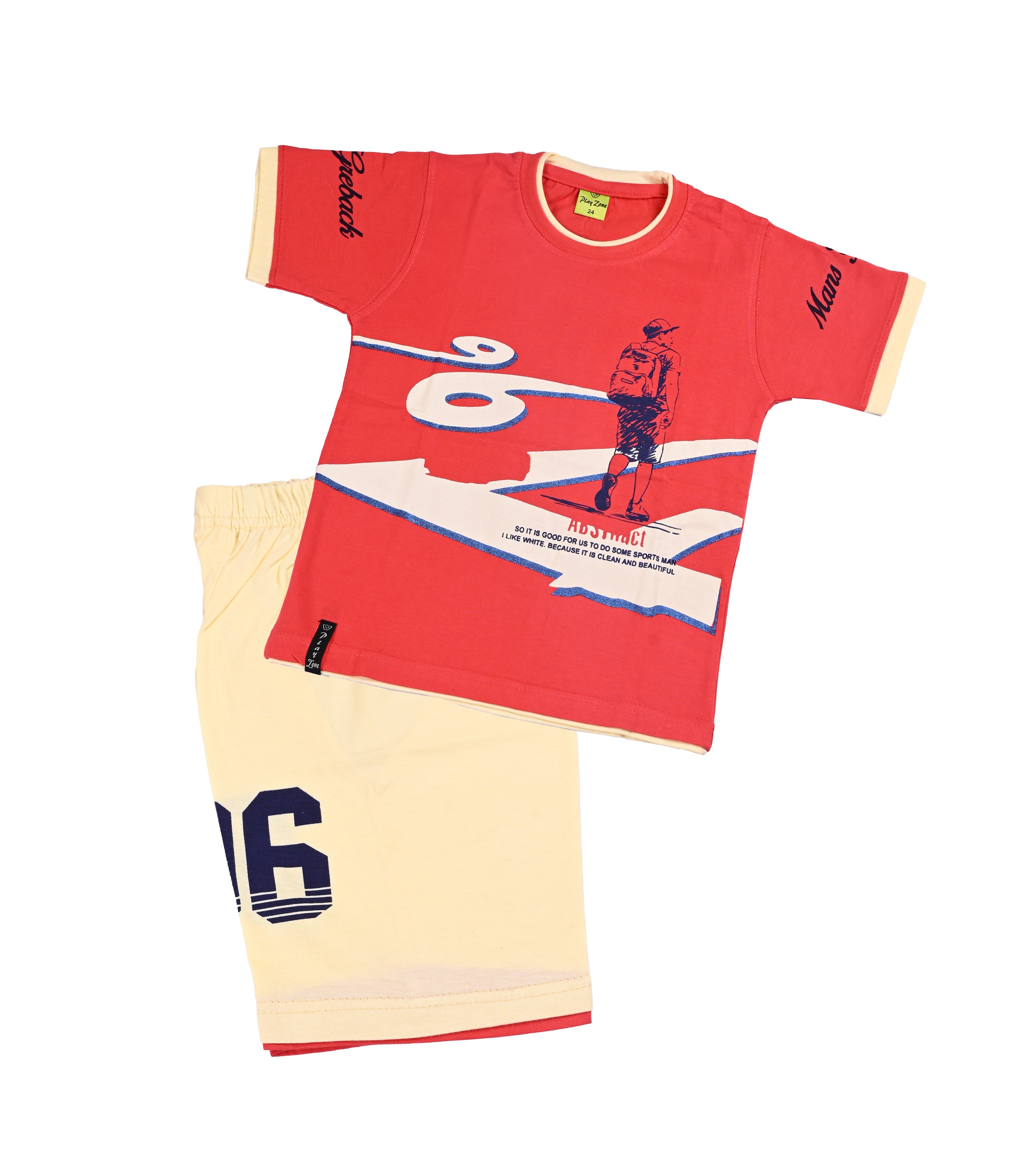 Boys' "Abstract" Graphic Tee and Shorts Twin Set – Casual Playwear