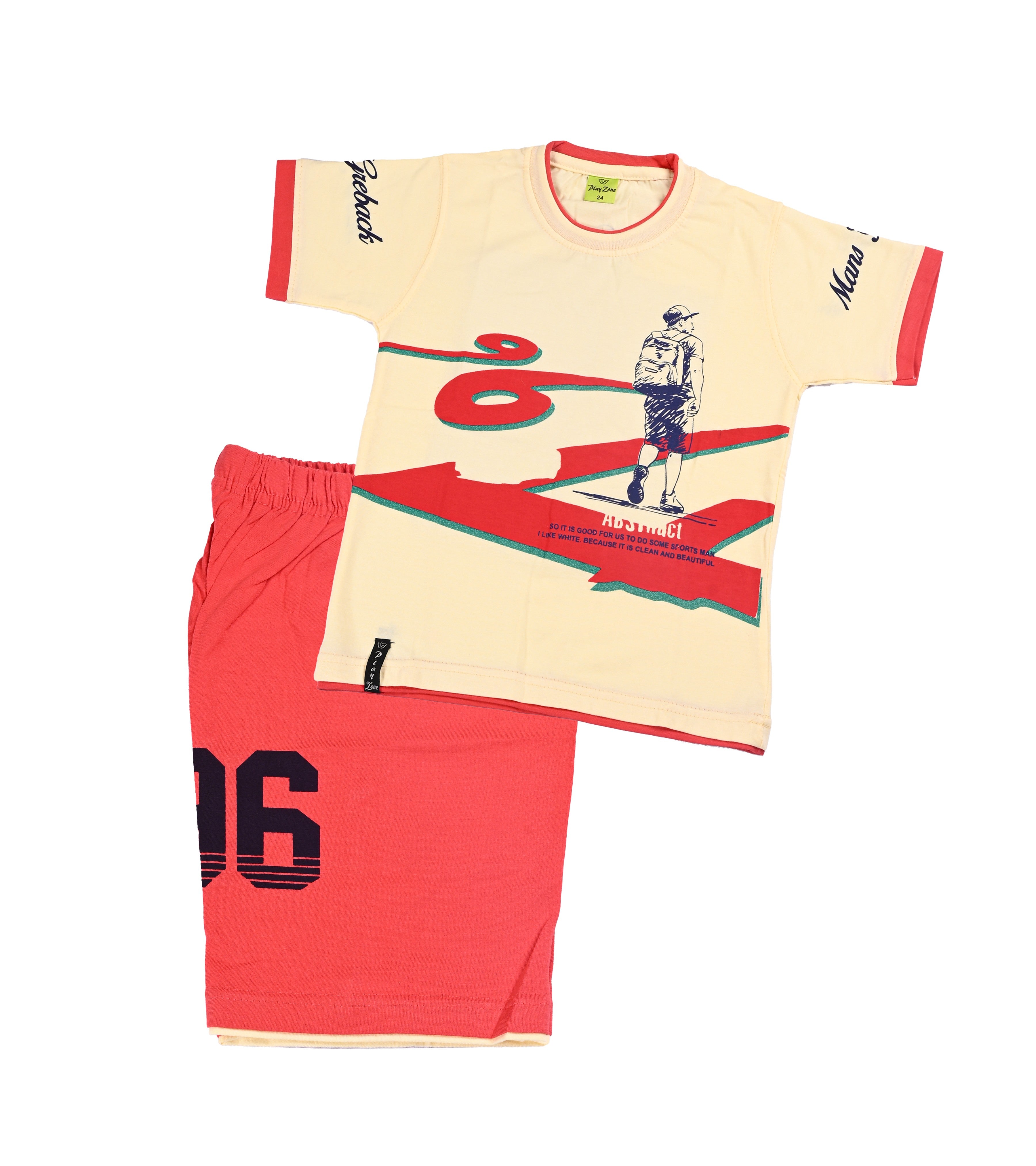 Boys' "Abstract" Graphic Tee and Shorts Twin Set – Casual Playwear