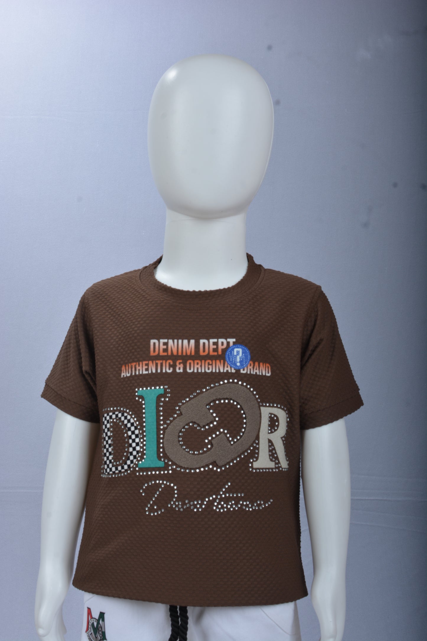 Justmaama Toddler Boys' Summer Clothing Set | Casual Crew Neck Tee & Pull-On  Shorts | Denim Dept Statement Top | Embellished Children's Fashion Outfit.