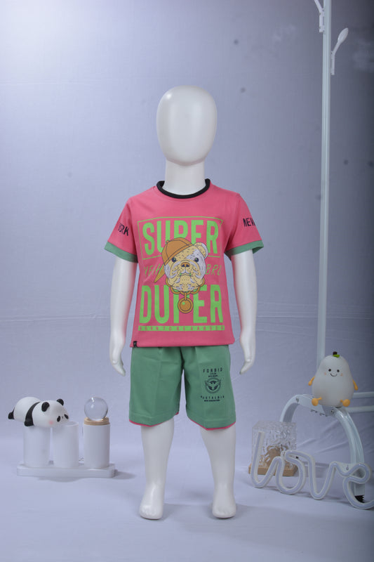 Justmaama | Pure Cotton Half-Sleeve Top & Bottom Clothing Set | Soft, Breathable Kids  Casual Wear.