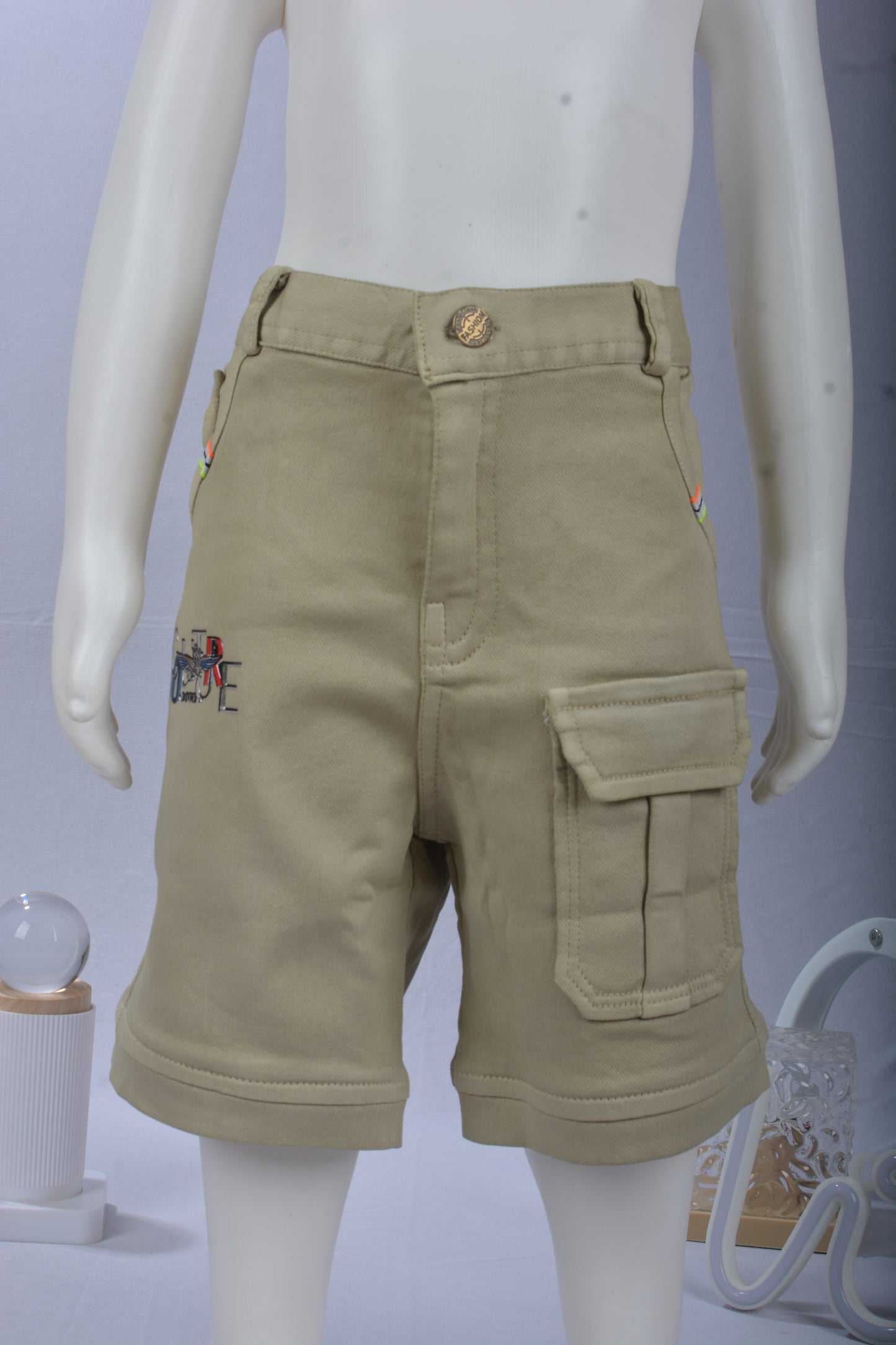 Justmaama Boy's Waffle Texture Button-Down Shirt & Cargo Shorts Set | 2-Piece  Summer Outfit for Toddler & Little Kids | Stylish & Comfortable