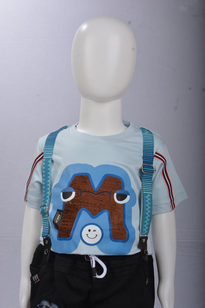 justmaama Boys' Premium Summer Outfit: Printed Tee, Adjustable Suspenders, and  Comfortable Bottoms