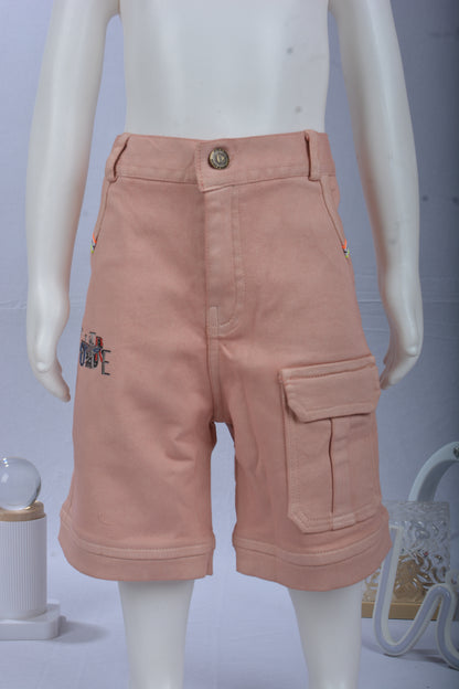 Justmaama Boy's Waffle Texture Button-Down Shirt & Cargo Shorts Set | 2-Piece  Summer Outfit for Toddler & Little Kids | Stylish & Comfortable