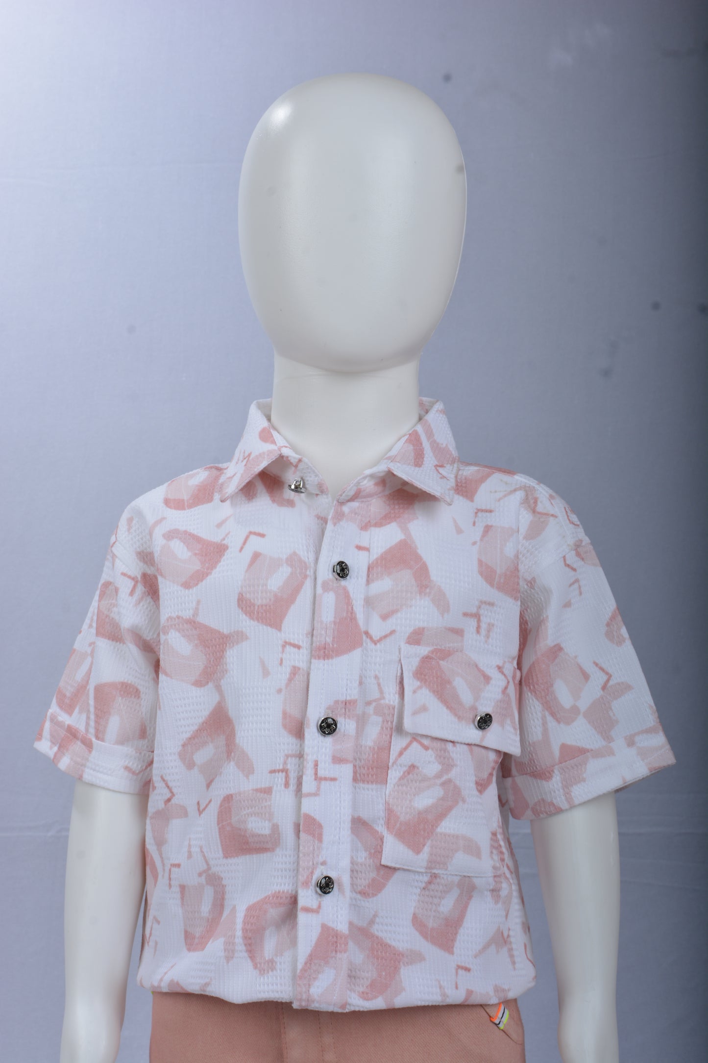 Justmaama Boy's Waffle Texture Button-Down Shirt & Cargo Shorts Set | 2-Piece  Summer Outfit for Toddler & Little Kids | Stylish & Comfortable