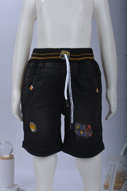 JUSTMAAMA Kids' Casual Outfit Set |  T-Shirt with  Duck  Graphic  Drawstring Denim Shorts | Breathable Summer Wear for Toddler Boys