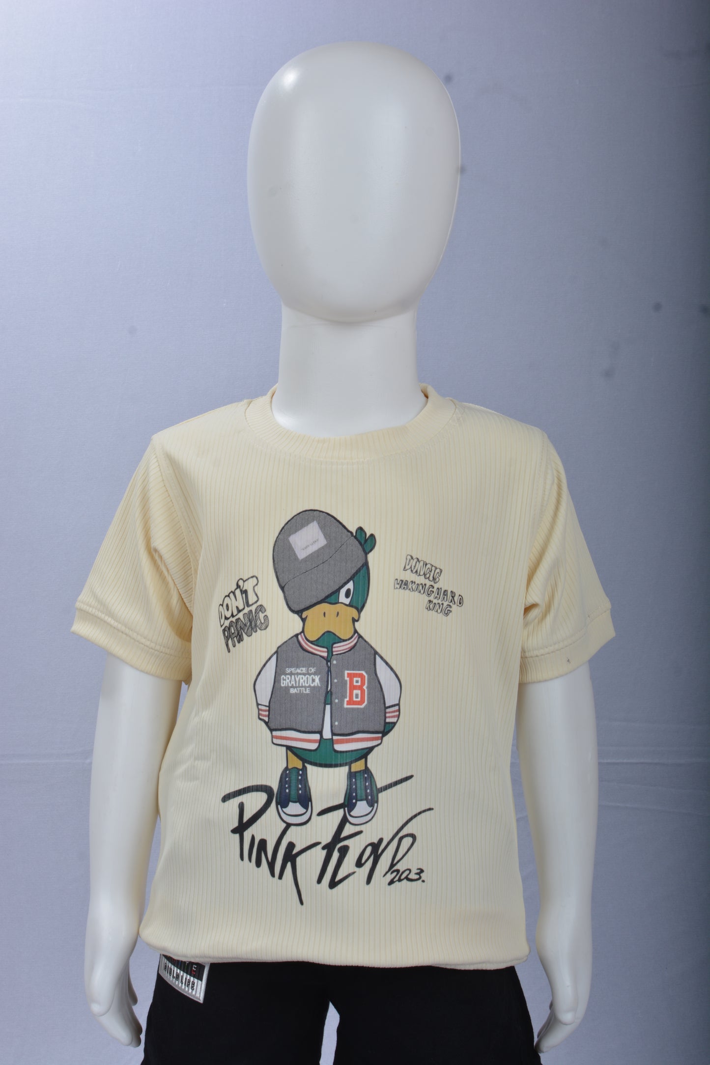 JUSTMAAMA Kids' Casual Outfit Set |  T-Shirt with  Duck  Graphic  Drawstring Denim Shorts | Breathable Summer Wear for Toddler Boys