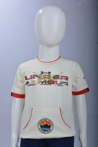 Justmaama 2-Piece Boys' Clothing Set | Adventure Graphic Half-Sleeve T-Shirt with  Front Pocket & Drawstring Waist Shorts | Soft Cotton Casual Summer Outfit | Toddler &  Little Kid Activewear