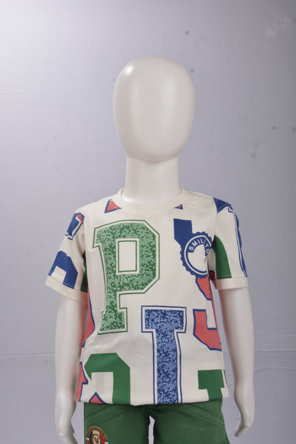 Justmaama Premium Kids' Playwear Set | Durable Half-Sleeve Top & Adjustable  Drawstring Shorts | Stylish Summer Clothing for Boys