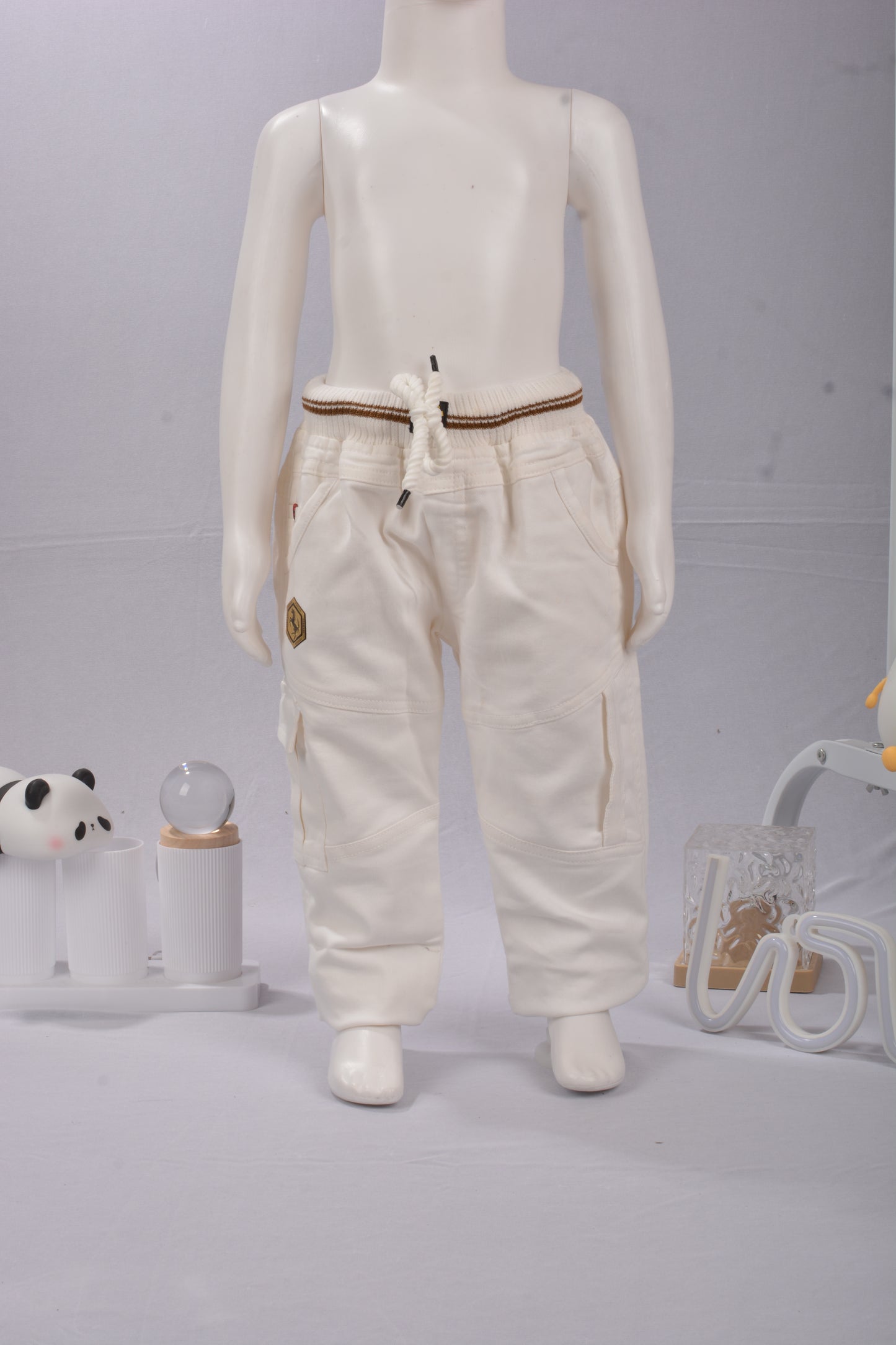 Toddler & Little Kids' Retro V-I-N-T-A-G-E Number Graphic Long Sleeve Crewneck  Sweatshirt & Casual Cargo Pants Set | Boys Fall Winter Streetwear 2-Piece Outfit