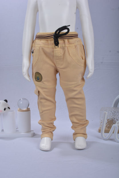 Justmaama Toddler Boys/Girls 2-Piece Outfit - Long Sleeve Crew Neck Pullover Shirt &  Drawstring Cargo Trousers