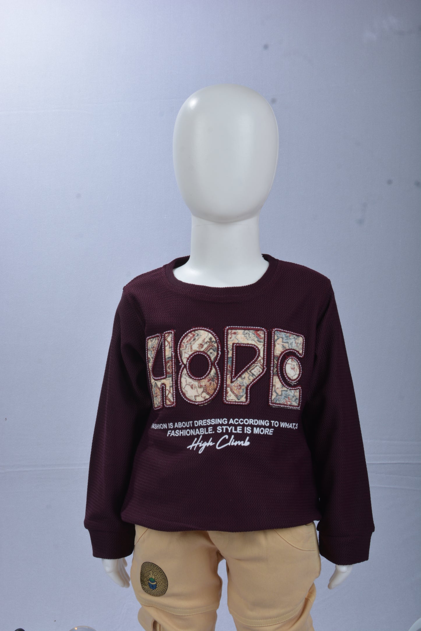 Justmaama Toddler Boys/Girls 2-Piece Outfit - Long Sleeve Crew Neck Pullover Shirt &  Drawstring Cargo Trousers