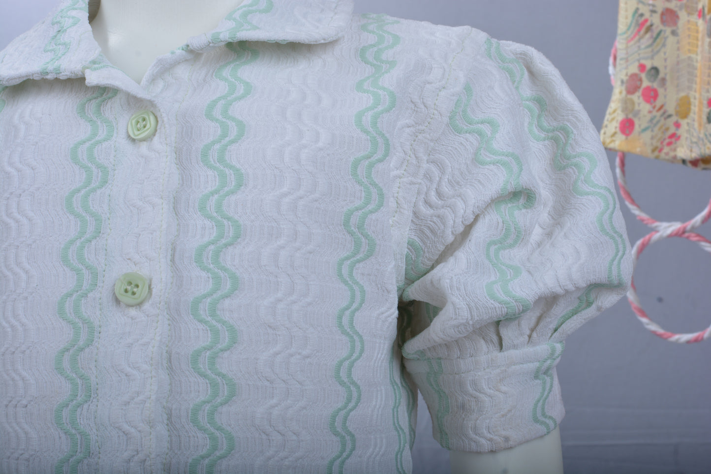 Justmaama Girls’ Printed Collared Top with Puff Sleeves and Functional Cargo Pants | Soft & Comfortable Clothing Set