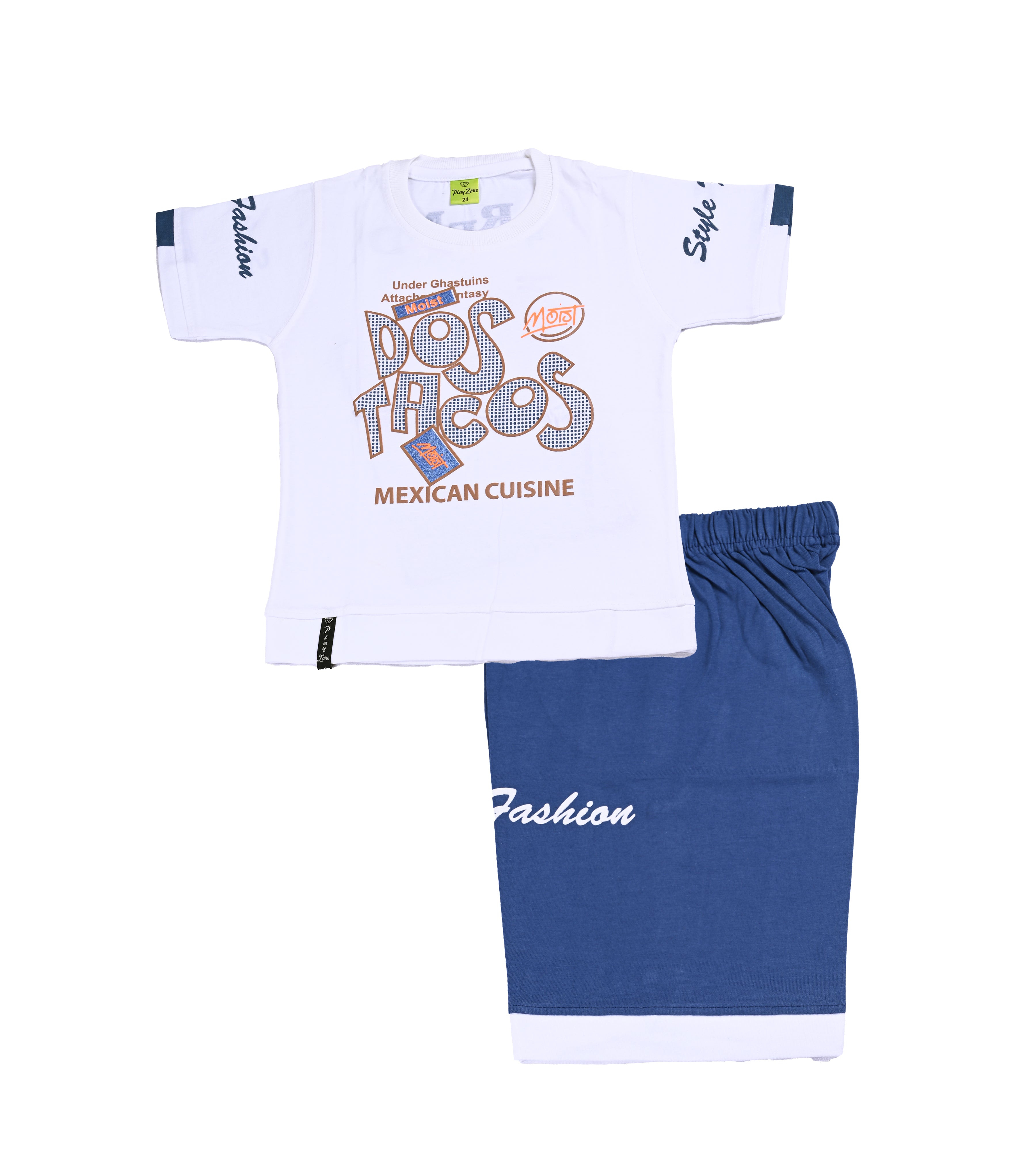 Mexican Cuisine "Dos Tacos" Streetwear Set | Toddler & Boys Summer Co-ord